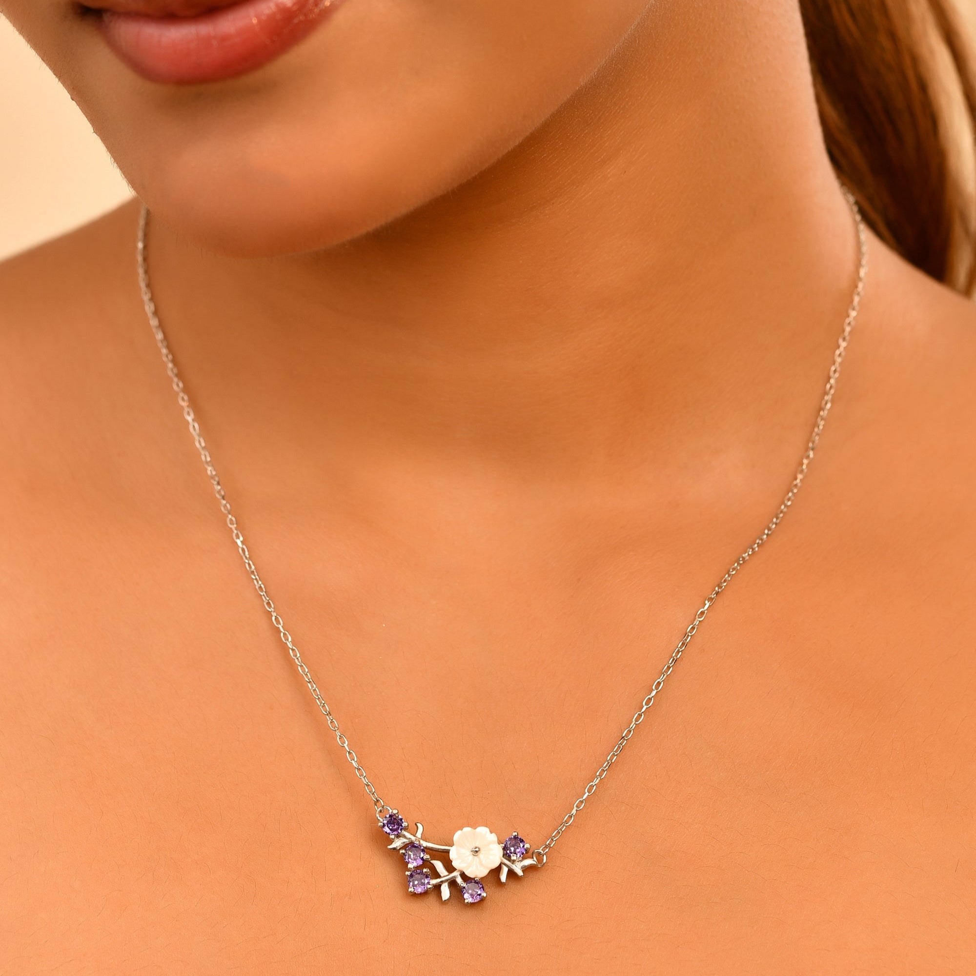 Riva Blooming Charm Sterling Silver Chain Pendant